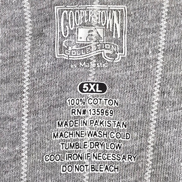 Majestic Brooklyn Dodgers Robinson 42 Baseball Jersey 5XL Gray Blue‎ Flawed - Picture 4 of 5